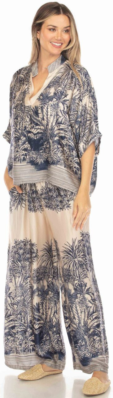 White Lotus Vacay Satin Blouse