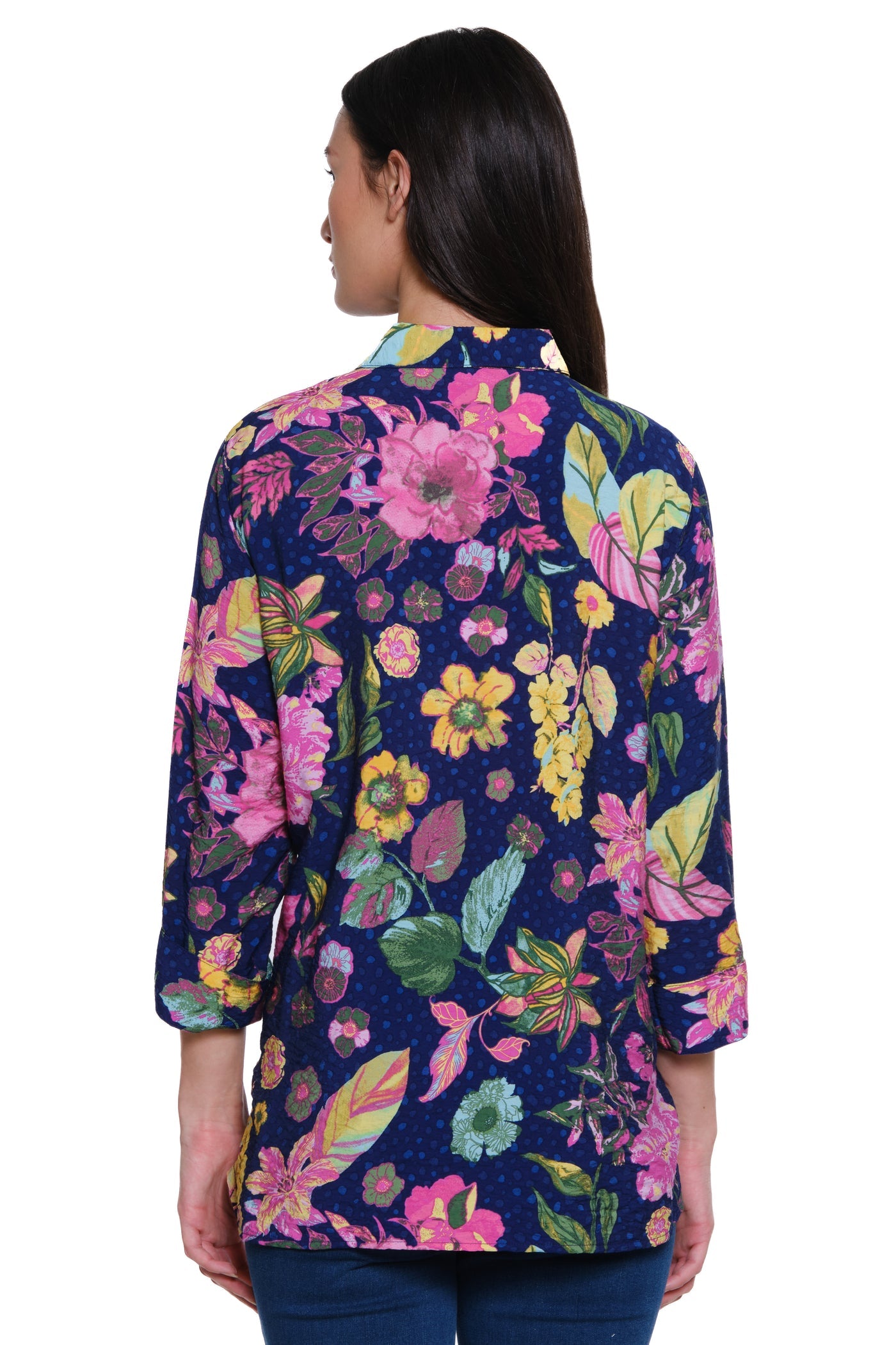 Woven Crinkle Printed Tunic - Tropical Print