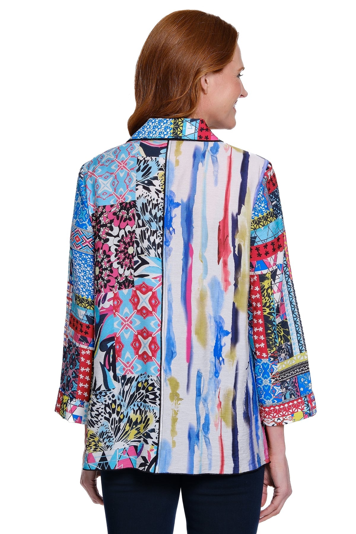Print Tunic with Chest Pockets - Multi