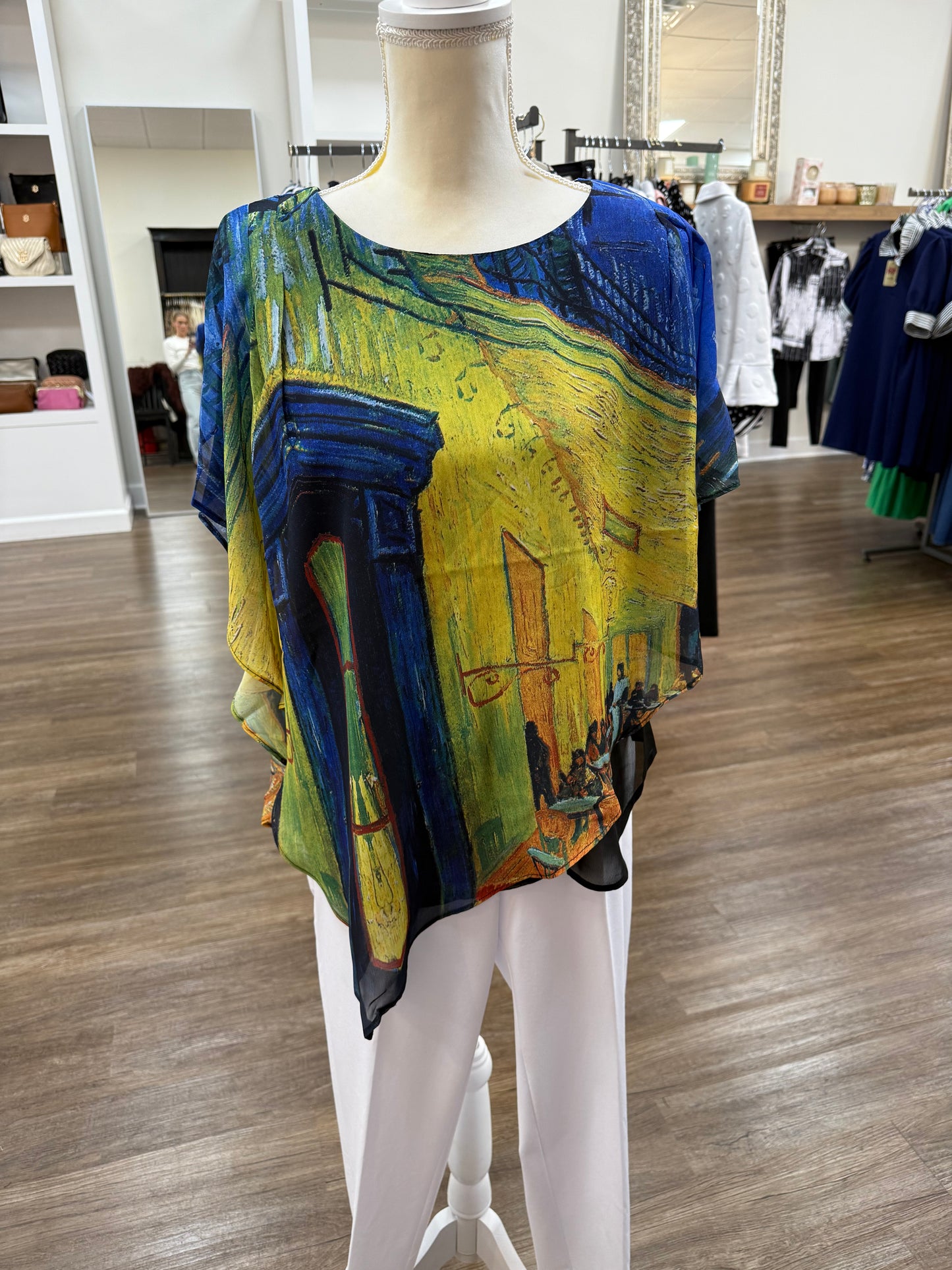 Cafe Terrace at Night Blouse