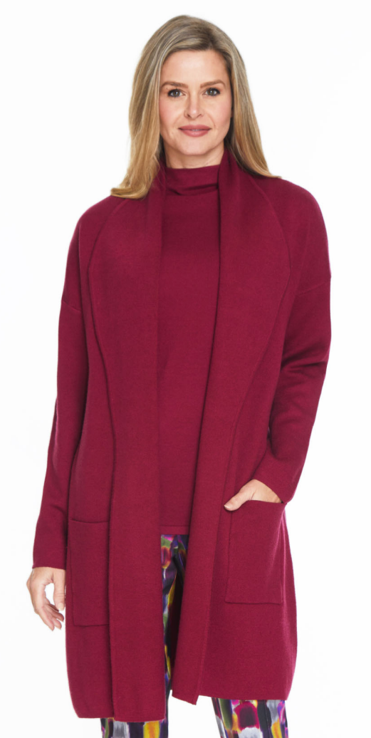 Maroon Funnel Neck Sleeveless Top