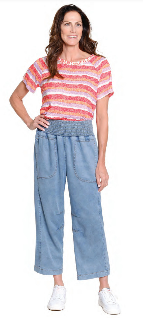 Pull On Smocked Waist Pants