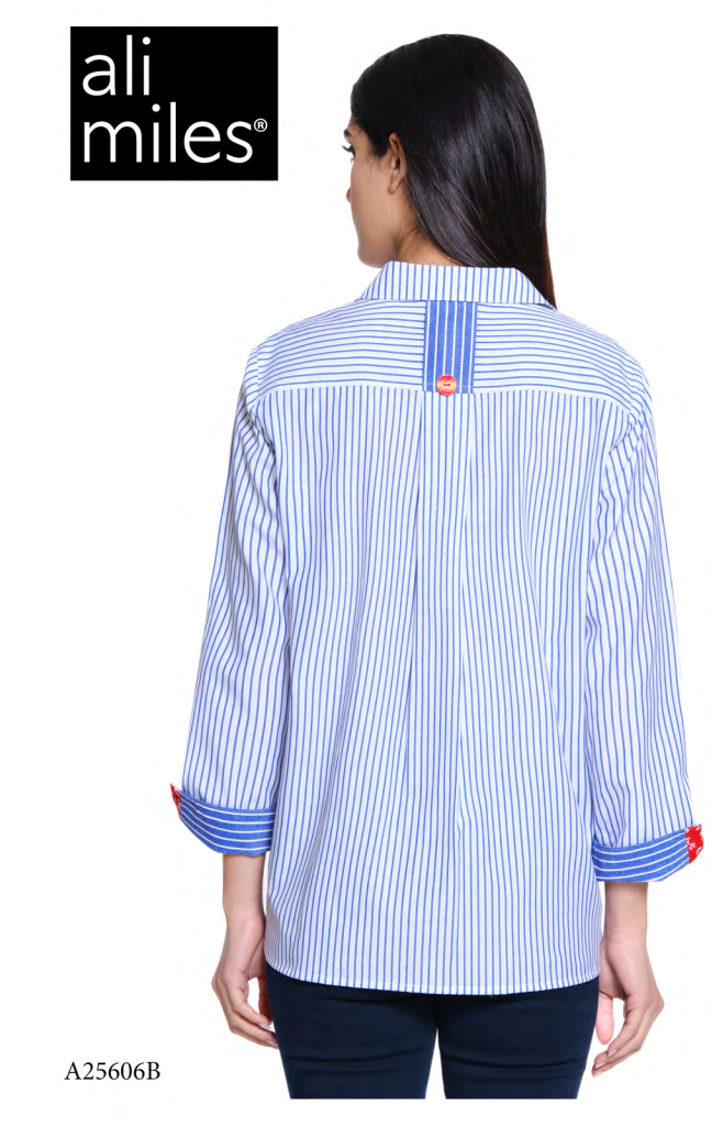 Red White Blue Stripe Blouse