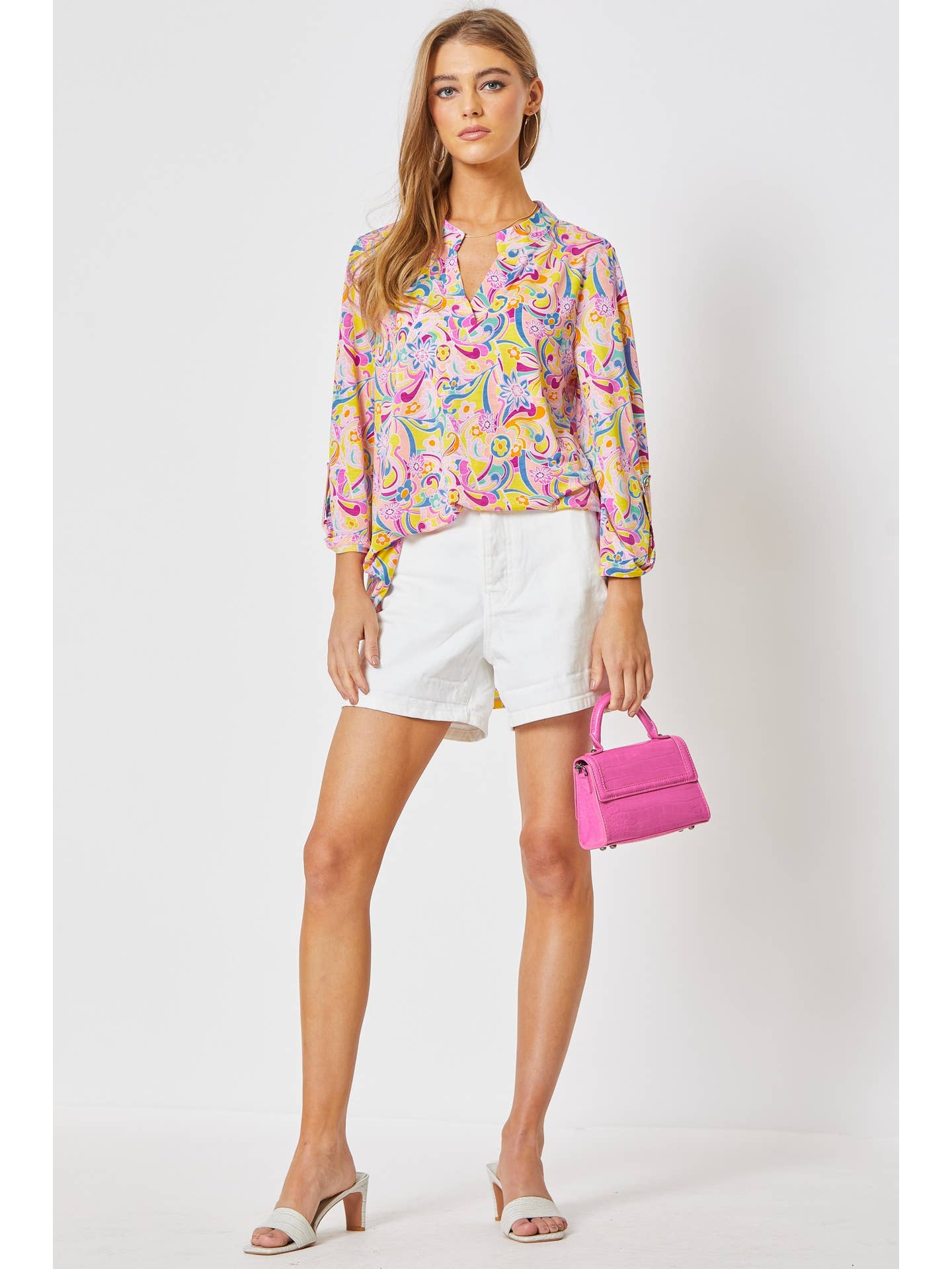 3/4 Sleeve Lizzy Wrinkle Free Top