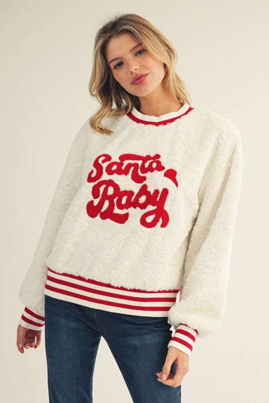 Santa Baby Fuzzy Sweatshirt