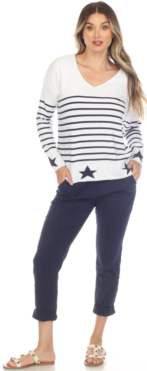 Navy Star Lghtweight Sweater