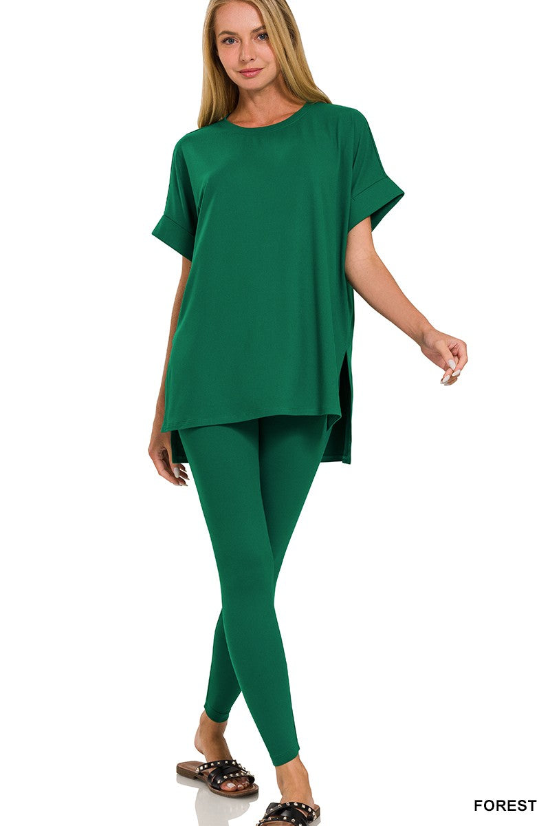 FOREST BRUSHED MICROFIBER LOUNGEWEAR SET