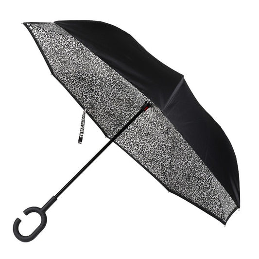 Snow Leopard Double Layer Inverted Umbrella