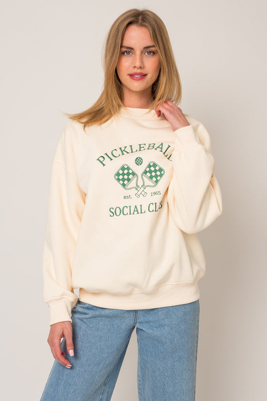 LONG SLEEVE PICKLEBALL SOCIAL CLUB SWEATSHIRT