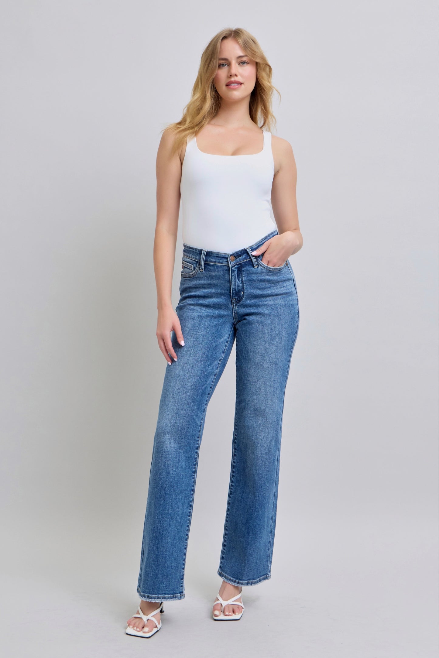 HW V-FRONT WB VINTAGE WASH STRAIGHT FIT