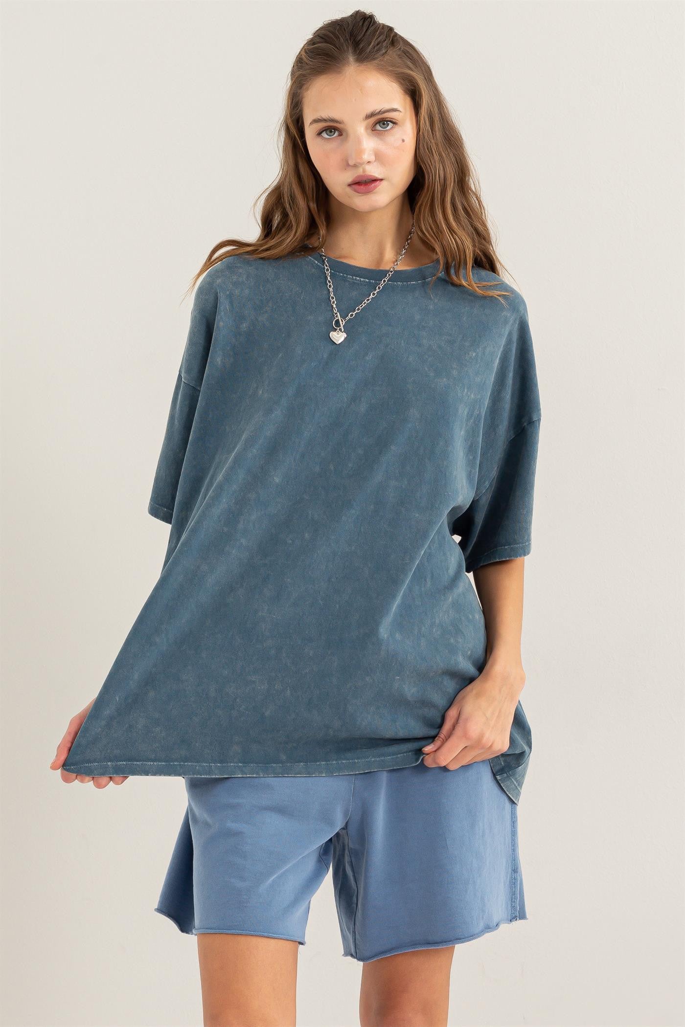 DARK TEAL OVERSIZED T SHIRT