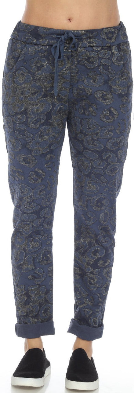 Blue Sparkle Pull On Pants