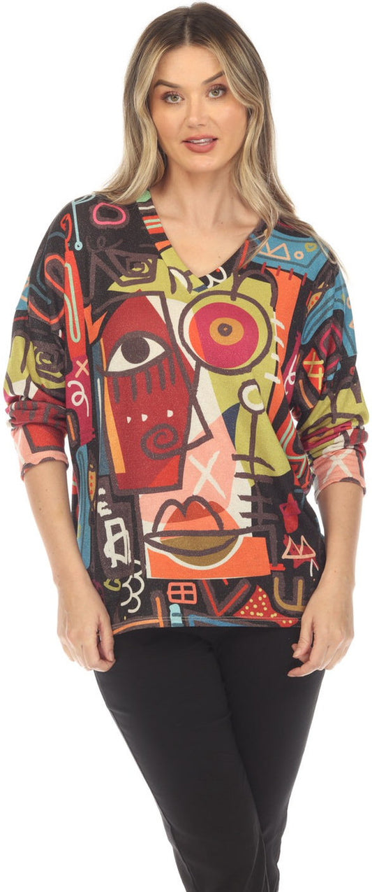 Abstract Faces Sweater