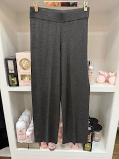 Heather Grey Pull On Flare Leg Pants