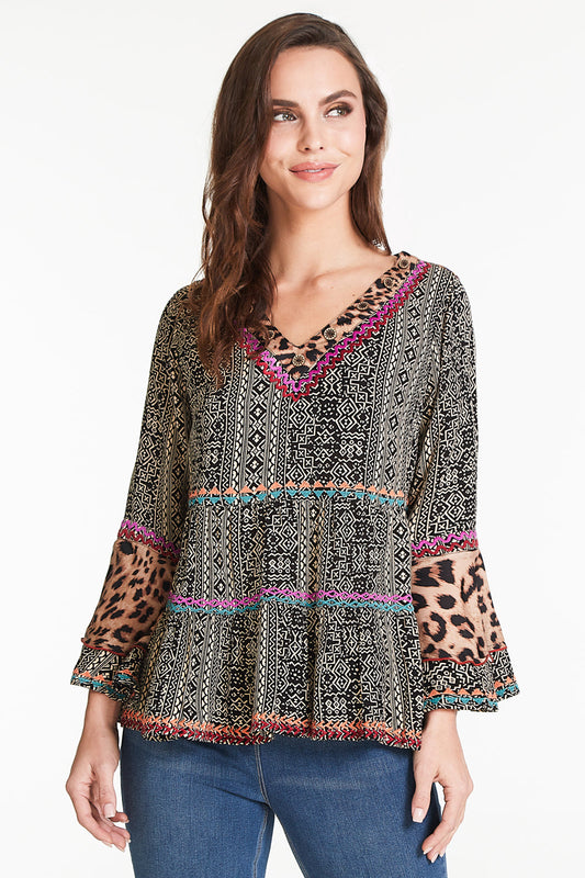 RUFFLE TUNIC - SKIN MULTI