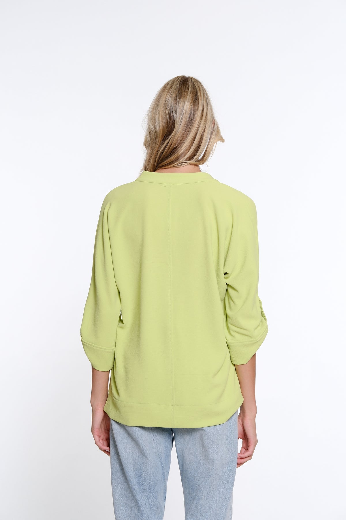 Dolman Sleeve Crinkle Top - Kiwi