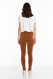 WIDE BAND PULL-ON ANKLE LEGGING - RICH TOBACCO