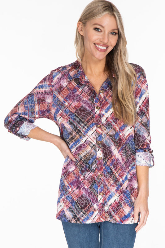 HARVEST HIGH LOW SHIRT - MULTI