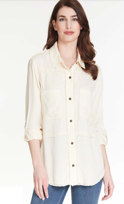 Ivory Button Down Blouse