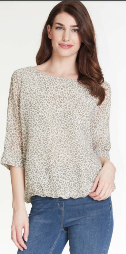 Sundance Leopard Chiffon Blouse