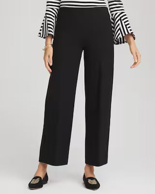 Black Wide Leg Ankle Pants