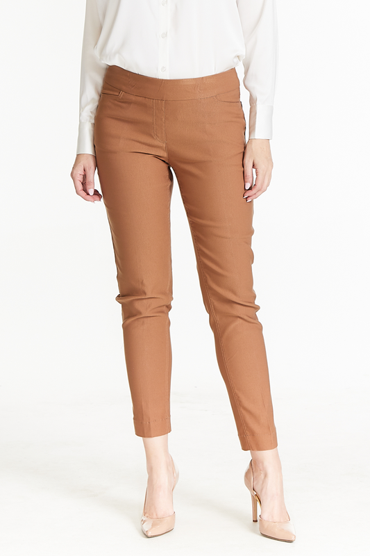 Toffee Pull On Ankle Pant
