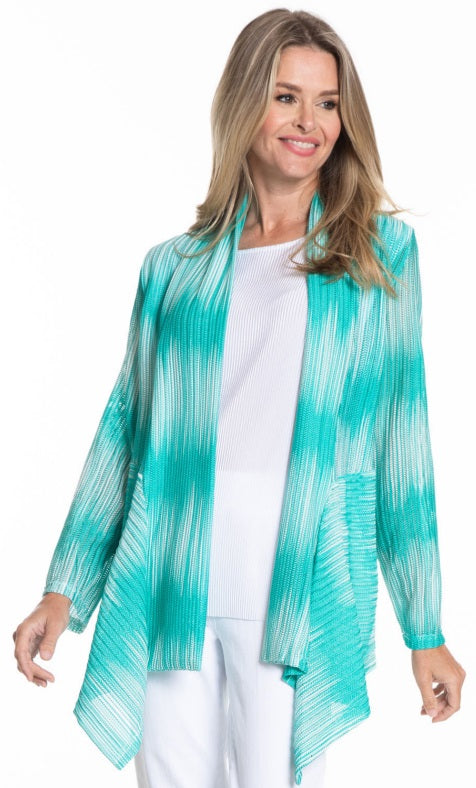 Seaglass Waterfall Mesh Cardigan