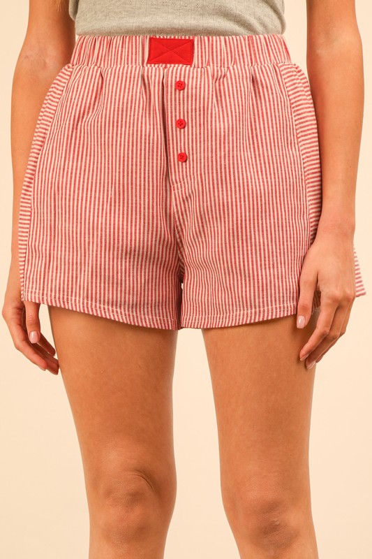 Red Striped & Checker Boxer Shorts