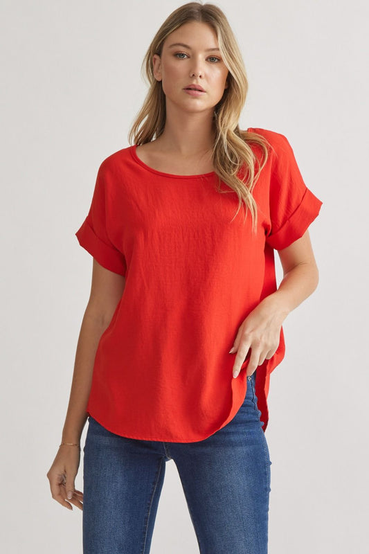 Tomato Scoop-neck top