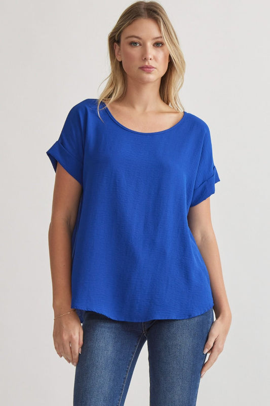 Royal Scoop-neck top