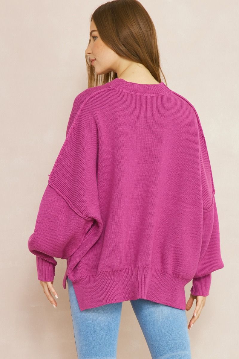 Orchid oversized knit sweater