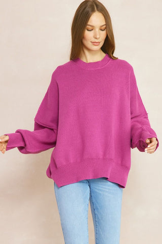 Orchid oversized knit sweater