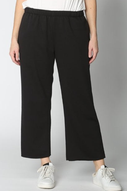 Stella Black Fleece Straight Leg Pants