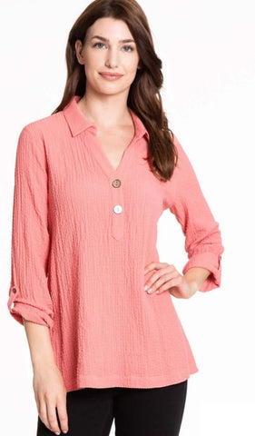 Think Pink Crinkle Blouse