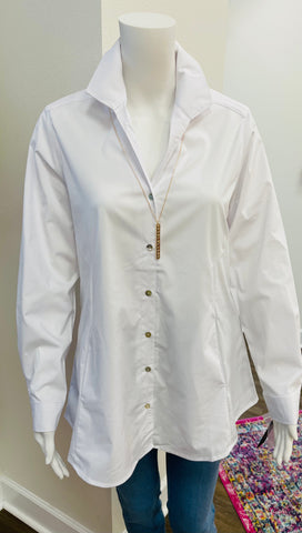 White Button Down with Pockets